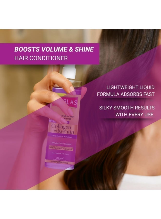 BIOBLAS Garlic Shampoo for Hair Strengthening & Hair Fall Care with Keratin & Collagen Liquid Conditioner, Nourishing Hair Care Set, 360ml + 115ml - Image 3